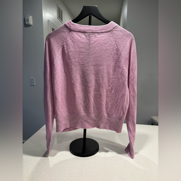 White + Warren Light Pink Crew Neck 100% Linen Sweater Size S - Picture 7 of 7